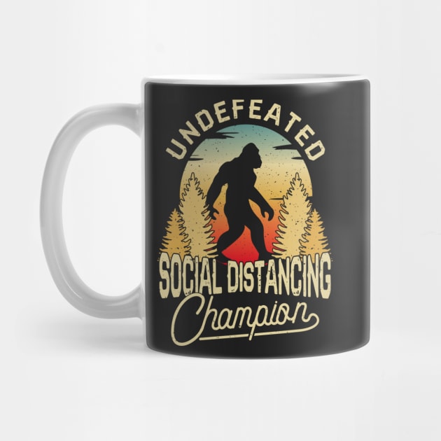 Social Distancing World Champions Funny Antisocial Introvert by Cheesybee